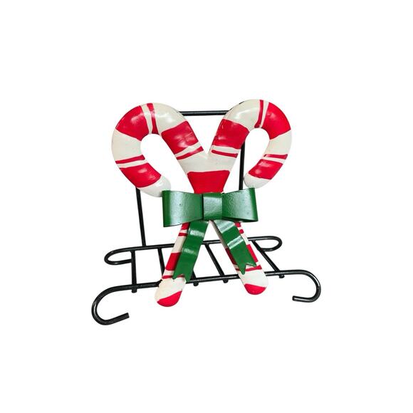 Collections Etc Christmas Kitchen Candy Cane Napkin Holder - Picture 1 of 7